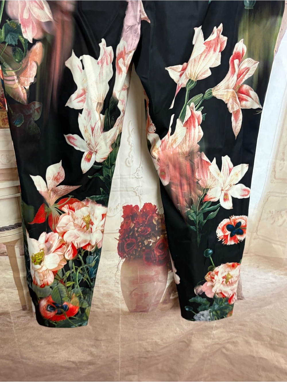 Ted Baker London Aasha Opulent Bloom floral satin trousers - Picture 7 of 9